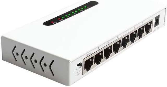 Main image of Switchs 8 Ports Gigabit Desktop Switch 10/100/1000Mbps RJ45 Port SOHO Switch 16Gbps Switching Capacity with metal shell