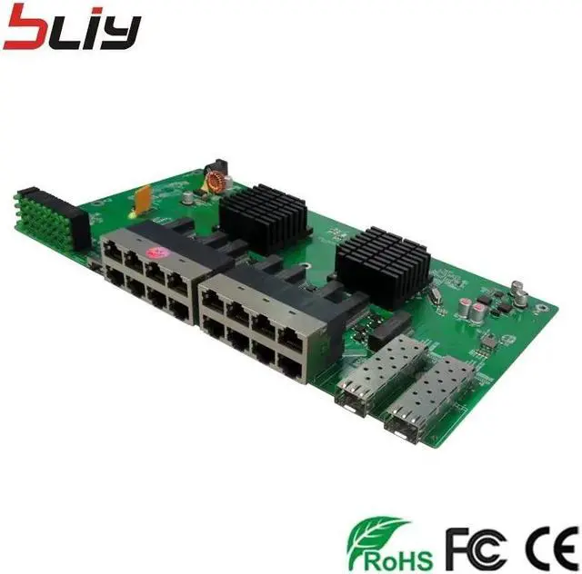 Alt view image 3 of 5 - 4pcs/lot 2G16GER full gigabit reverse poe switch ethernet mikrotik vlan function network switch for IP camera