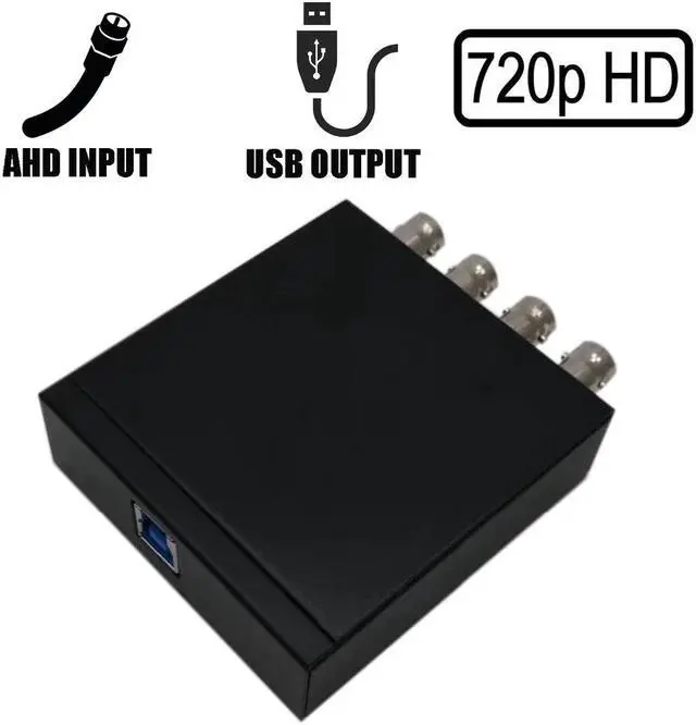 Main image of 4CH 720P AHD to USB 3.0 Capture Card UVC Playback Card for Live Streaming Support vMix OBS Studio iSpy etc.