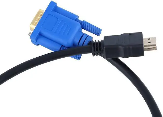 Alt view image 3 of 5 - 1.8/3 Meters HDMI to VGA Cable 15pin Adapter Male to Male Video 1024 X 768p High Definition Super Fast Transfer Rate