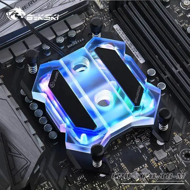 Alt view image 5 of 5 - CPU-XPH-T8-M CPU Water Cooling Block PMMA Top for AMD