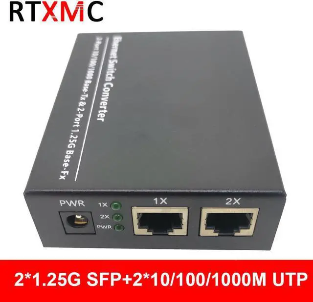 Alt view image 2 of 5 - 2SFP2E Gigabit Ethernet switch Ethernet Fiber 2*1.25G SFP Fiber Port & 2*10/100/1000M UPT Gigabit Fiber Switch