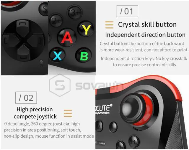 Alt view image 5 of 5 - 056 Wireless Gamepad Bluetooth Game Controller With Joystick Tablet Smart VR TV Game Pad Joypad For iOS Android Phones