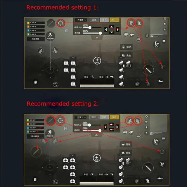 Alt view image 5 of 5 - Mobile Gamepad Controller Trigger Fire Button Shooter For iOS Android Phone 4 fingers operate at the same time for