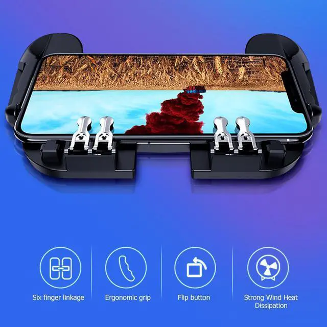 Alt view image 3 of 5 - Mobile Phone Game Handle Controller Supporting smartphones with 4.7-6.0 inch Screen Joystick Trigger Gamepad for PUBG Games