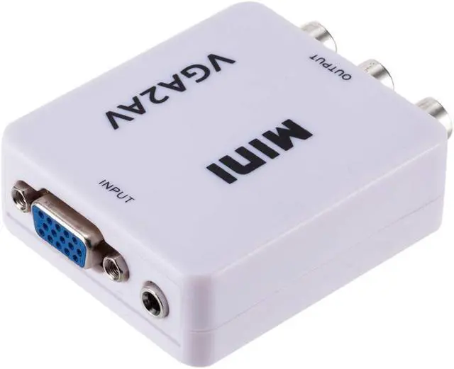 Main image of VGA to RCA Converter Adapter HD Video Converter Box VGA to AV Support 1080P VGA2AV Converter For PC Notebook TV HD