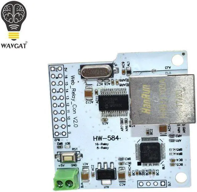 Alt view image 5 of 5 - 8 Channel 28J60 W5100 RJ45 Network Relay Control Switch 5V Internet Relay Module P2P WIFI Module Mobile Phone Control