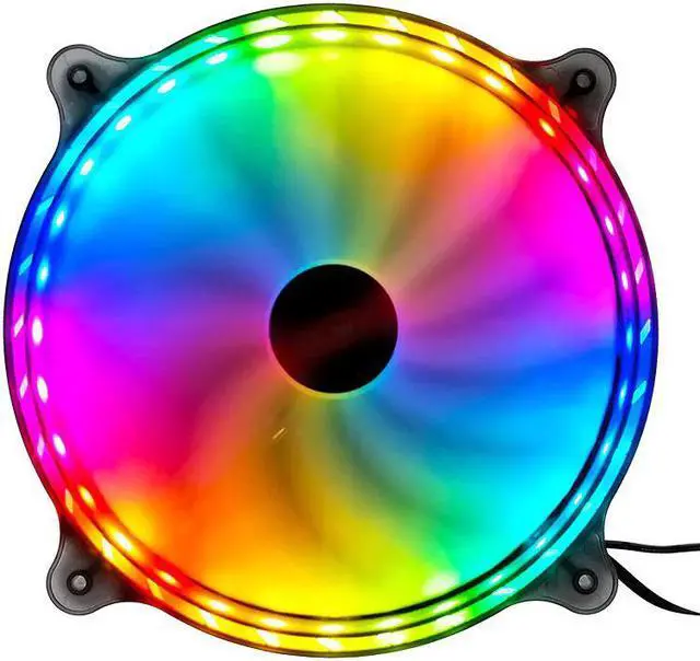 Alt view image 2 of 5 - Airflow 200mm PC Case fan quiet cooling for computer 6PIN Mute PWM RGB Led Case Fans cooler adjustable fan Radiator