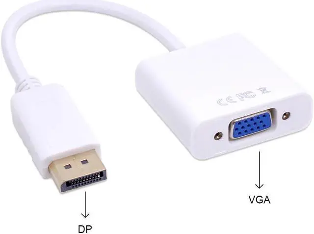 Alt view image 3 of 5 - DP to VGA Video Adapter 1080p Converter Male Display Port to Female VGA Cables Displayport to VGA DLLE DP Adapter