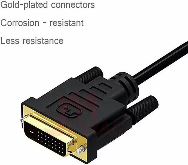 Alt view image 5 of 5 - DVI to VGA converter HD 1080P DVI 24+1 25-pin to VGA adapter cable for TV PC monitor DVI-D to VGA