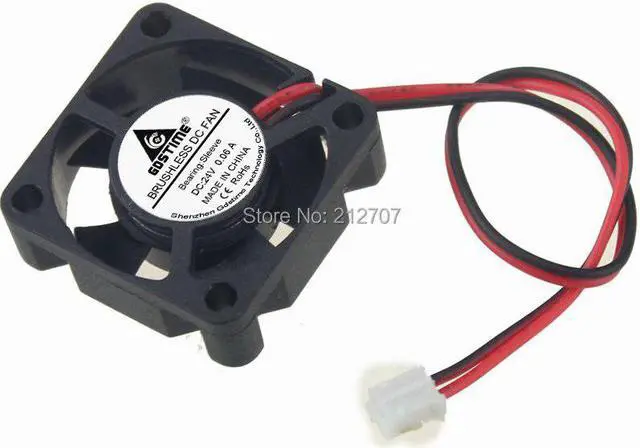 Alt view image 5 of 5 - 1PCS  2Pin 30 x 30 x 10mm 3010 DC Axial 24 volt 30MM 24V DC Cooling Fan
