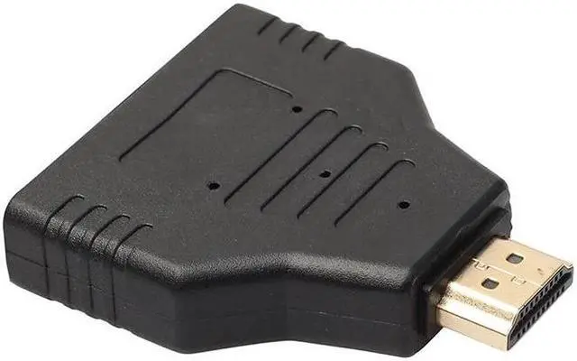 Alt view image 2 of 5 - New 1080P HDMI Port Male to 2 Female 1 In 2 Out Splitter Cable Adapter Converter