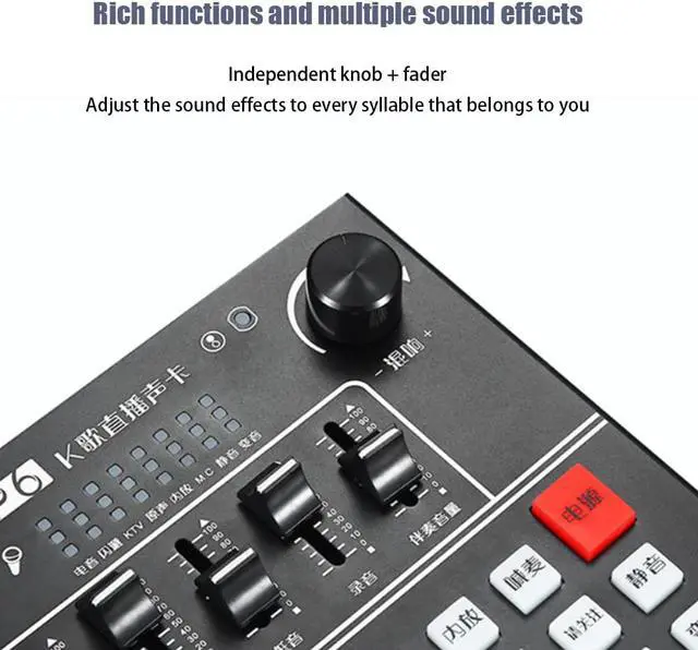 Alt view image 2 of 5 - And Play Live Sound Card Audio Studio  Bluetooth Dual Microphone Broadcast Entertainment Universal For Phone Computer