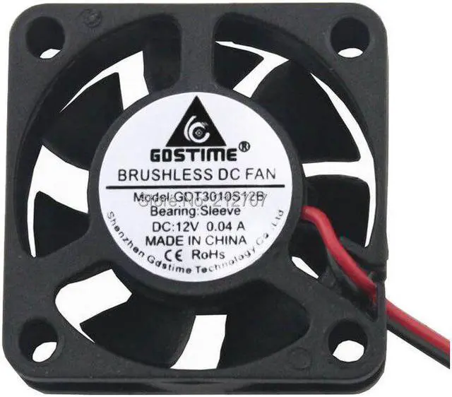 Alt view image 2 of 5 - 1 Piece  3010 30mm 30x30x10mm 7 Blades DC 12V Micro 3cm Cooler Cooling Fan