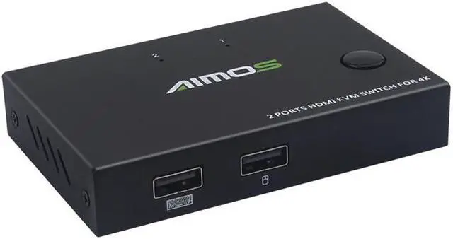 Main image of KVM Switcher 4K 2 in 1 out KVM Switcher Keyboard Mouse USB Shared Display Synchronization Controller