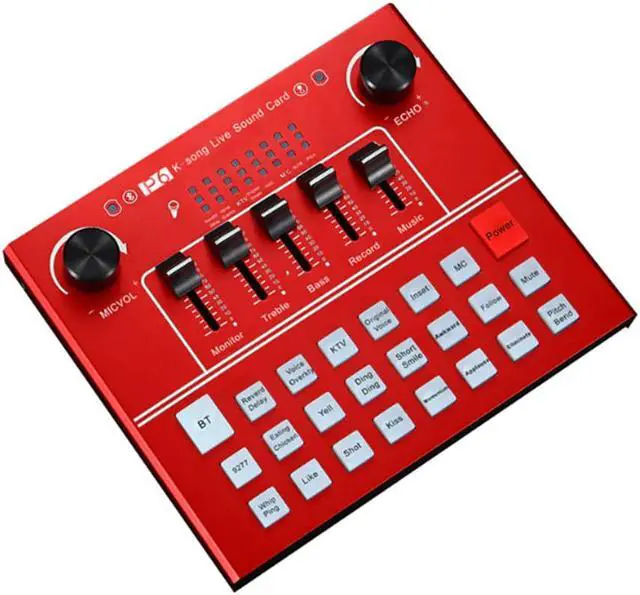 Alt view image 3 of 5 - And Play Live Sound Card Audio Studio  Bluetooth Dual Microphone Broadcast Entertainment Universal For Phone Computer