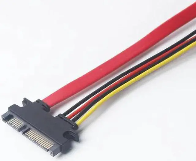 Alt view image 2 of 5 - SATA Extender Cable 22Pin Male to Female 7+15 Pin Serial ATA SATA Data Power Combo Extension Cables Cord 30CM 50CM