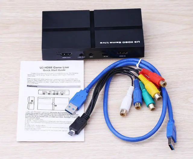 Alt view image 5 of 5 - 1080P Video Capture Card For iPhone Phone XBOX PS4 Game TV Shows Recording /YPBPR/AV CVBS Mic Input, USB 3.0 Video Streaming