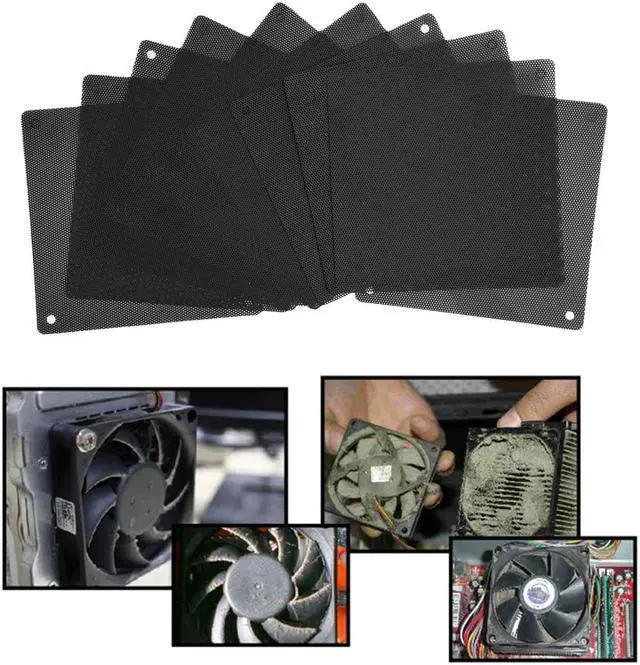 Alt view image 3 of 5 - Fan Case Cover Computer Cooling Fan Filter PVC 120mm 140mm PC Fan Case Dust Filter Strainer Cuttable Dustproof Mesh Fans