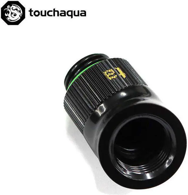 Alt view image 3 of 5 - 2PCS Bitspower  G1/4" Rotary 45  Degree Fittings,Computer Case Water Building Elbow Black ,Silver