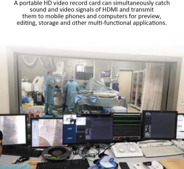 Alt view image 4 of 5 - Capture Card Portable Live Streaming Game Broadcasting Teaching HD 1080P  To TYPE C Audio Grabber Aluminum Alloy