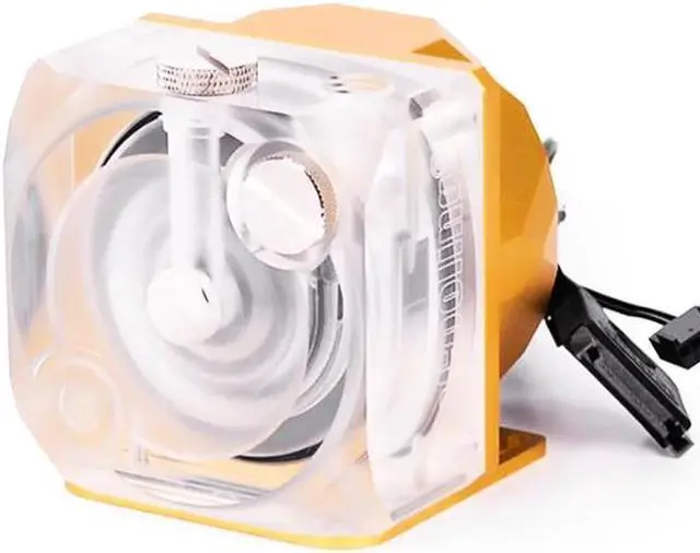 Alt view image 4 of 5 - SC-P90B water cooling pump DC 12V 1300L/H metal case pump with 5V RGB PWM support