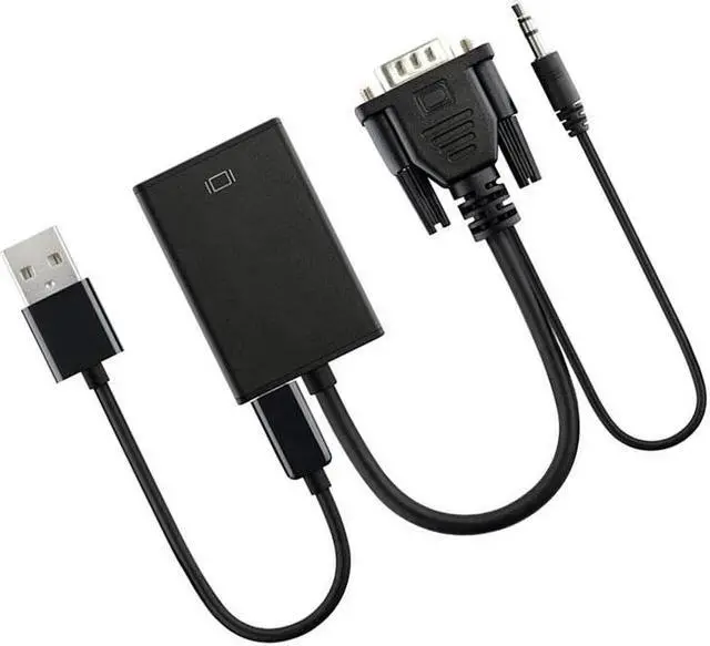 Main image of Male to HDMI Female 1080P HD Converter Adapter W/3.5mm Audio DC Cable TV AV HDTV PC Video 2HDMI For PC Laptop Projector