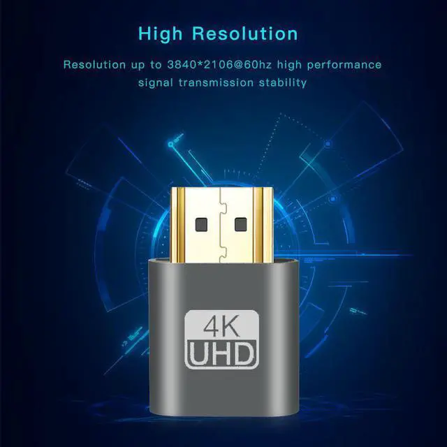 Alt view image 4 of 5 - HDMI 1.4 DDC EDID Dummy Plug VGA Adapter Virtual Display Adapter Headless Ghost Display Emulator Video card Lock plate
