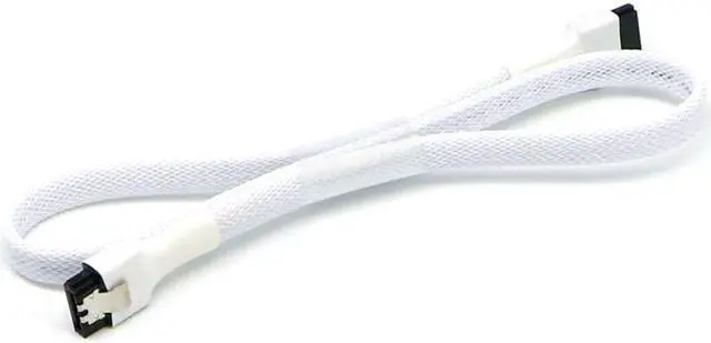 Alt view image 5 of 5 - 1pcs 45cm / 60cm Red, Black, White, Blue, Green Sleeved SATA III 6Gbps 7Pin Straight to Straight Cable.