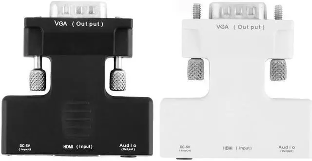 Alt view image 3 of 5 - HDMI Input Female to VGA Male Converter Adapter With Audio Cable Support 1080P Signal Output