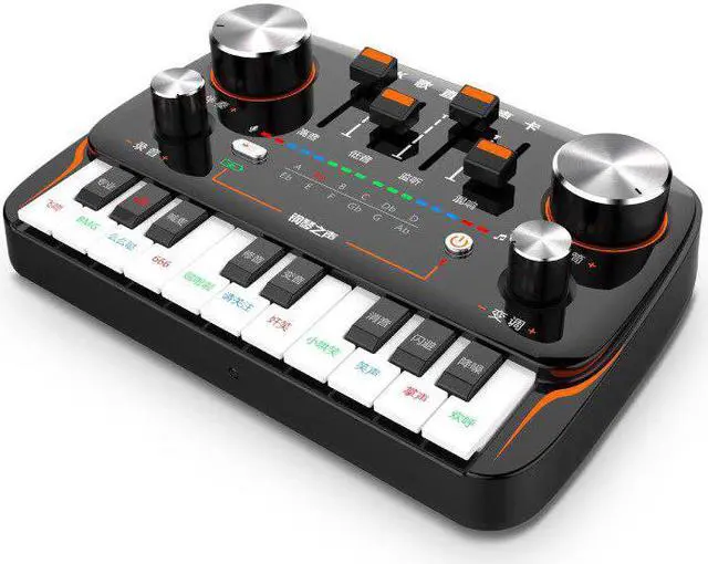 Alt view image 2 of 5 - bluetooth sound card computer mobile phone anchor live broadcast equipment pc K song 11 voice music sing effects processor