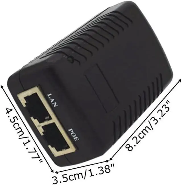 Alt view image 3 of 5 - Plug 48V 0.5A Wall POE Injector Power RJ45 Ethernet Adapter Lan Network Switch