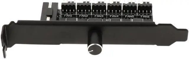 Alt view image 5 of 5 - 4-Pin Power 6-way Cooling Fan Temperature Controller Speed Governor Cooling Kit for PC Fans 4 Pins 6 Ways
