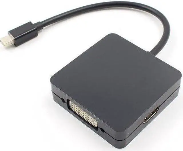 Alt view image 2 of 5 - 3 IN 1 Mini Display Port Thunderbolt to DVI VGA  Adapter cable  for MacBook  splitter  aux cable