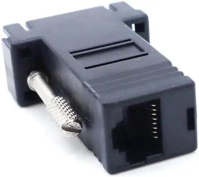 Alt view image 2 of 3 - VGA extender male to LAN video CAT5 CAT6 RJ45 network  Adapt new Ethernet to 9pin connector