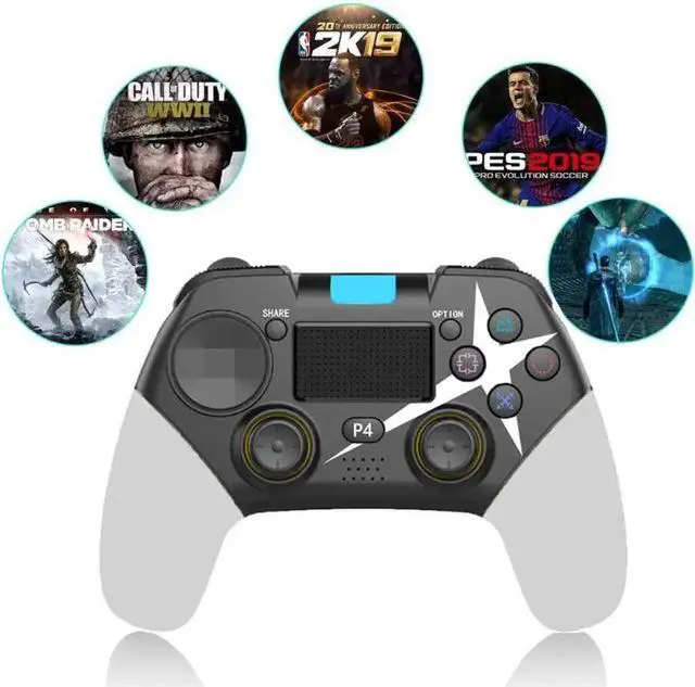 Alt view image 5 of 5 - Gamepad Bluetooth 4.0 Joystick Vibration Touch Screen Controller for PS4 /PS4 Slim /PS4 Pro/PC Joypad Games Accessories