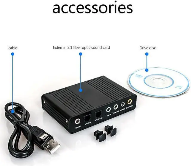 Alt view image 2 of 5 - Broadcast Stage Sound Card USB5.1 Home 6 Channel Mini Mobile Phone Optical Fiber Professional Audio Video Recording