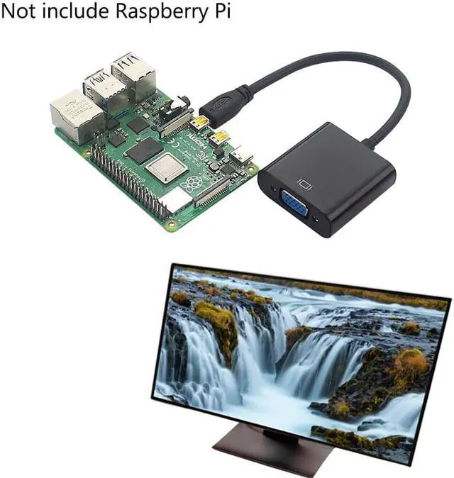 Alt view image 4 of 5 - to VGA Adapter Cable Male to Female + Audio Jack + USB Power Cable for Xbox|PS4/3 Camera|Cellphone|Raspberry Pi 4