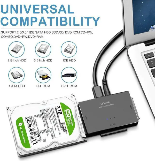 Alt view image 3 of 5 - M SATA to USB 3.0 IDE Adapter USB2.0 Sata Cable for 2.5 3.5 SATA IDE Hard Disk Drive Adapter USB C OTG HDD SSD USB Converter