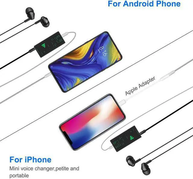 Alt view image 3 of 5 - 2020 New Voice Changer Mini Portable Voice Modulator with Adjustable Voice Functions Phone Computer Sound Card
