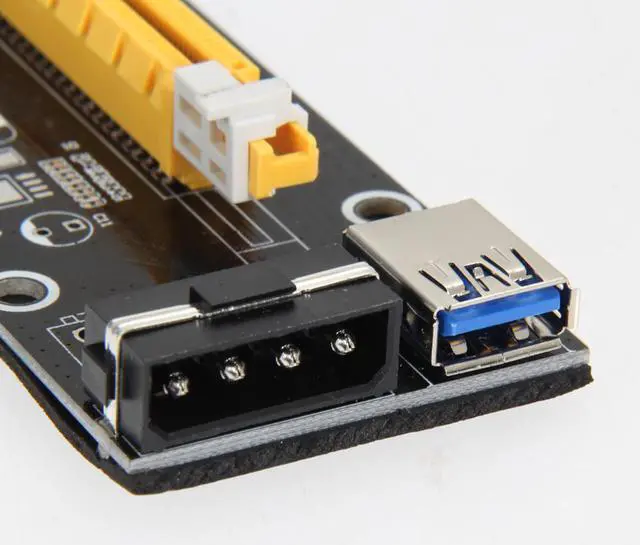 Alt view image 5 of 5 - 60cm USB 3.0 PCI-E Express Extender Riser Card Adapter SATA 15 -4Pin power cable for 1x 4x 8x 16x PCI-E slot of the motherboard
