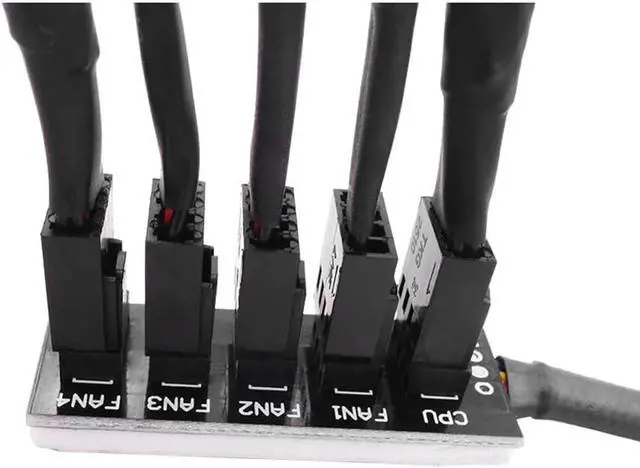 Alt view image 2 of 5 - 40cm 1 to 5 4-Pin PWM Fan CPU HUB Splitter Computer PC Case Cooler Power Adapter Host Case PC Cooler Cooling Fan Power Cable
