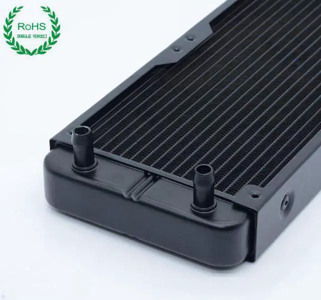 Alt view image 2 of 5 - Aluminum Radiator 32mm Thickness 90/120/240/360/480mm G1/4 Thread Port Pagoda Connector ROHS Water Cooler HeatSink