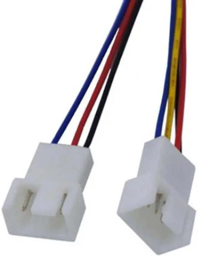 Alt view image 4 of 5 - 1pc Graphics Card Fan Power Cable 12cm PH2.0 Small 4Pin to Double 3Pin/4Pin PVC Fan Cable Power Adapter Cable Lead Wire