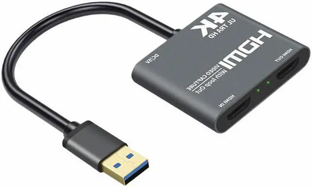 Alt view image 4 of 5 - Card 4K USB2.0 to  HD Video  Card 1080P with Loop Output for Games, Teaching, Video Conferencing