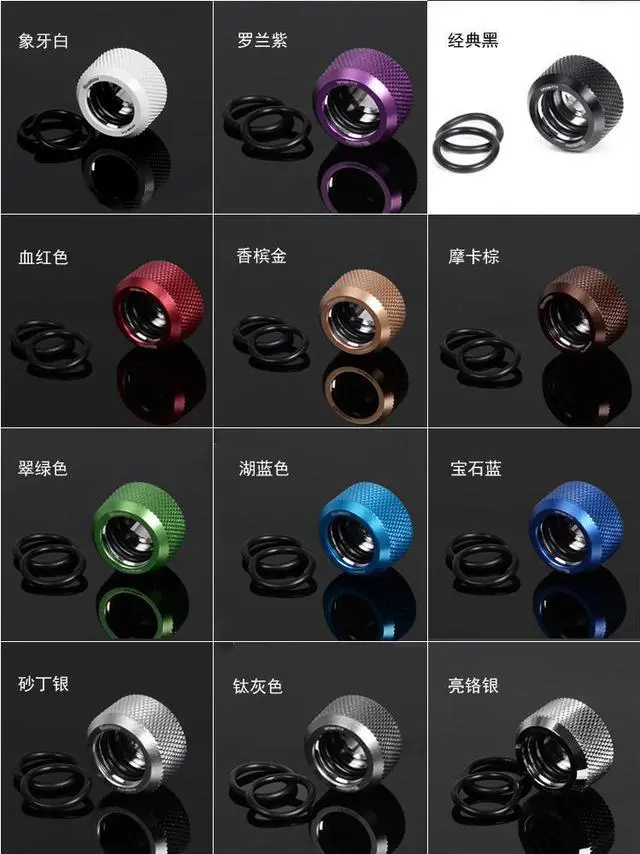 Alt view image 4 of 5 - Hard Pipe Choice Multicolor Compression Fitting OD 12mm 14mm 16mm Rigid Tubing 12 Colors TFYKN-T12 T14 T16