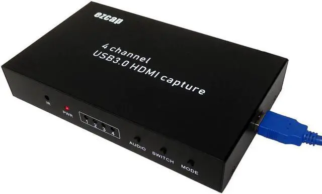 Main image of 4 Channel USB3.0 Capture recorder 1080P, real-time record,connect to any video for Windows,Mac, Linux, Android os