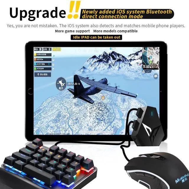 Main image of Q1 Mobile Game Keyboard Mouse Converter via USB Interface and Wireless Bluetooth Connection for both Android and iOS