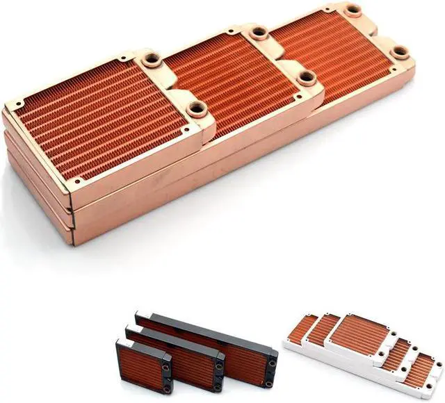 Main image of Cool World 120mm 240mm 360mm Full Copper Slim Water Cooling Radiator Heat Exchanger 24mm Thick for 12CM Fan