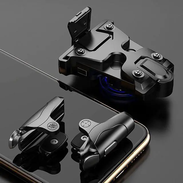 Alt view image 3 of 5 - Phone Gaming Trigger L1R1Shooter Pubg Controller for PUBG Gamepad Game Turbo Fire Button 16 Shots Per Seconds